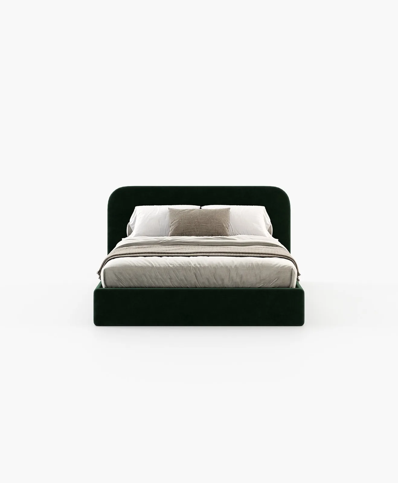 Кровать Campobasso с прямым изголовьем на цоколе на заказ, фото 7