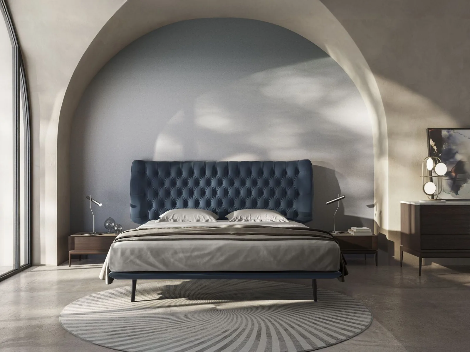 Кровать Garlenda с фигурным изголовьем на ножках на заказ, фото 7