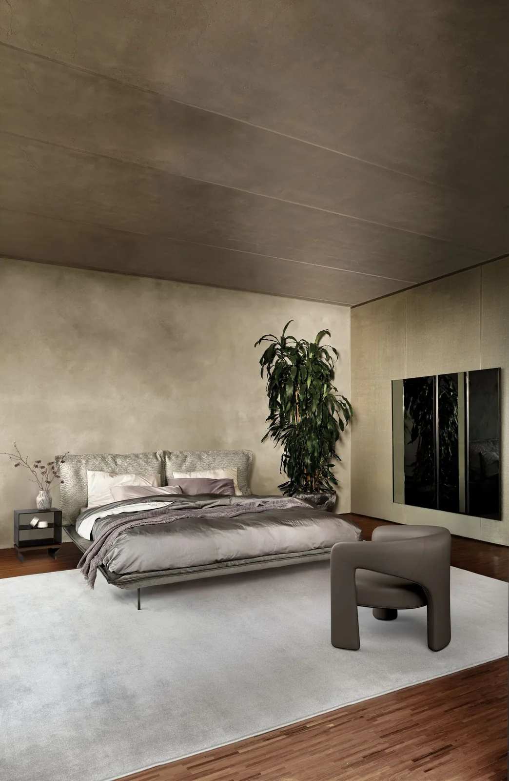 Кровать Trapani с изголовьем из подушек на ножках на заказ, фото 11